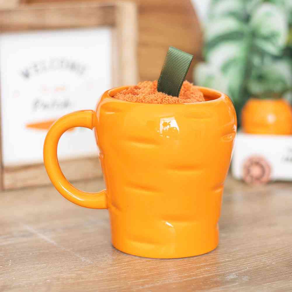 Something Different - Carrot Shaped Tasse et Chaussettes Ensemble - Multicolore